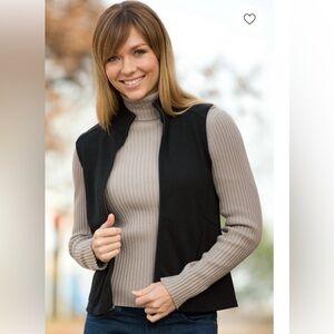 Black wool IBEX vest Sz Small